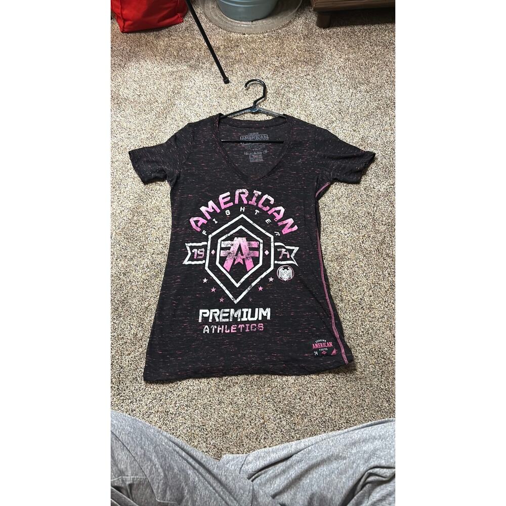 80 Y2K American Fighter Buckle shirt size M